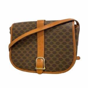 Celine Shoulder Bag Macadam Brown Women's